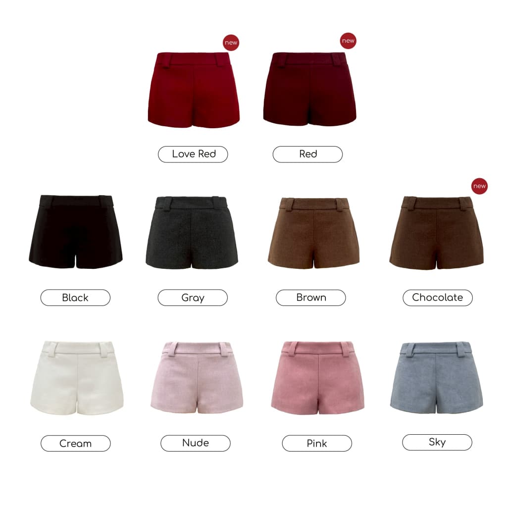 [Best Seller] Paloy - PL0608 Kendie Short กางเกงขาสั้นเอวต่ำ มีซับใน - 3
