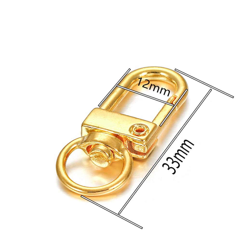 St.kunkka 5/10 ชิ้น พวงกุญแจU ตะขอก้ามปู รูปตัวยู ตะขอก้ามปู ขนาด13*33 มม. - 2