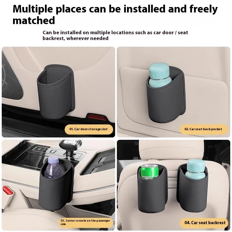 ⚡ประเทศไทย 24 ชั่วโมง⚡ที่วางแก้วประตูรถยนต์ กล่อง ออกแบบคลิปด้านหลัง อุปกรณ์ตกแต่งภายในรถยนต์ - 4