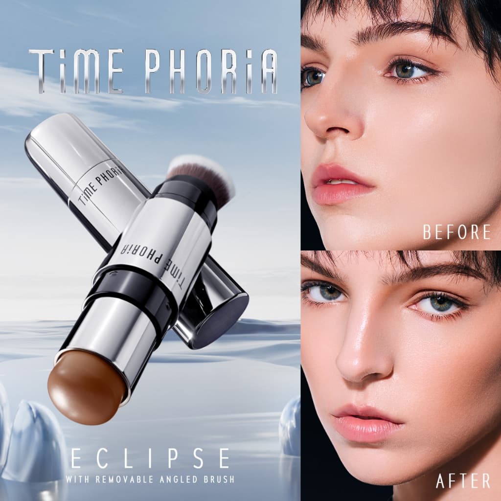 Time Phoria Eclipse Spark 2 in 1 Face Contour คอนทัวร์สติ๊กเนื้อครีมเนียนนุ่ม สัมผัสบางเบา ให้ผิวแมตต์ด