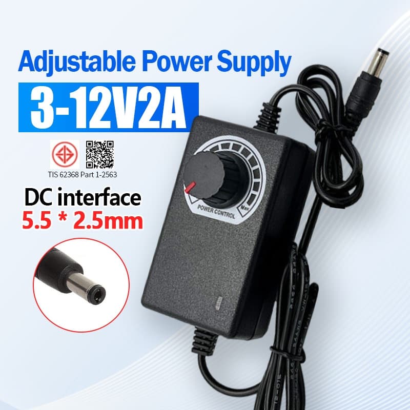 อะแดปเตอร์ AC/DC 3-12V 3-24V 3A แปลงไฟได้ หัว5.5*2.5mm