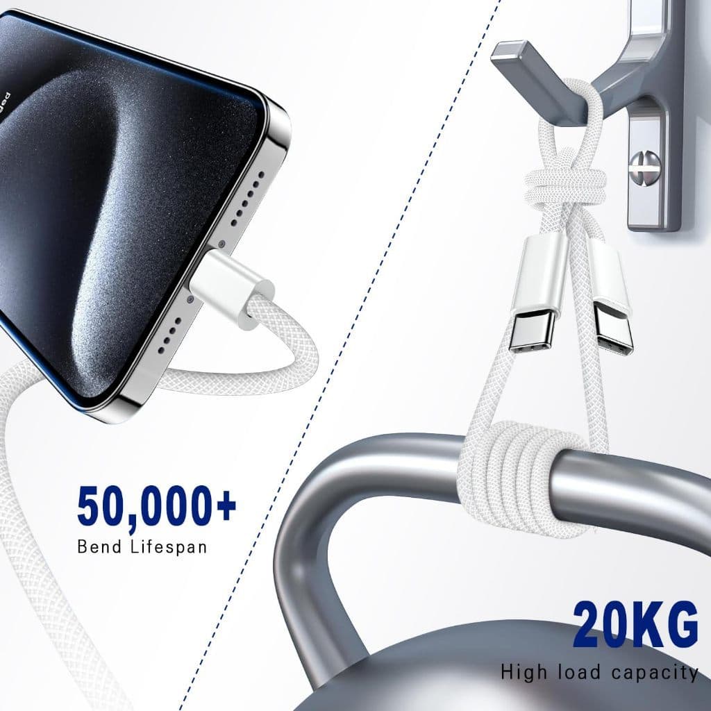 สายชาร์จเร็ว+หัวชาร์จเร็ว PD 45W ชุดชาร์จ type-c Fast charge type c to Li รองรับรุ่น IP7 -17 PRO MAX - 2