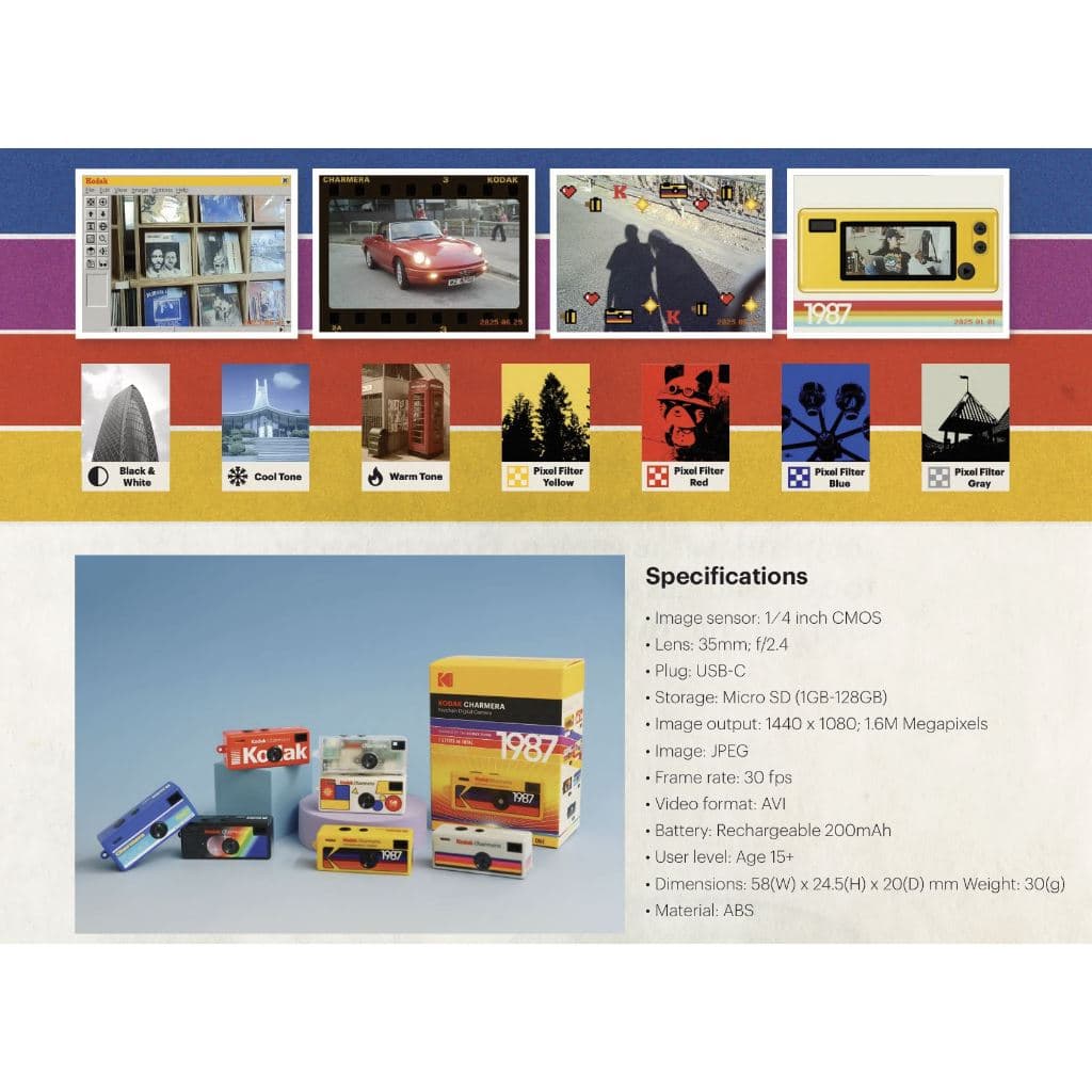 [พร้อมส่ง] [ส่งด่วน] กล้องดิจิทัล KODAK CHARMERA Digital Camera กล่องสุ่มกล้องดิจิทัล Kodak Charmera - 2
