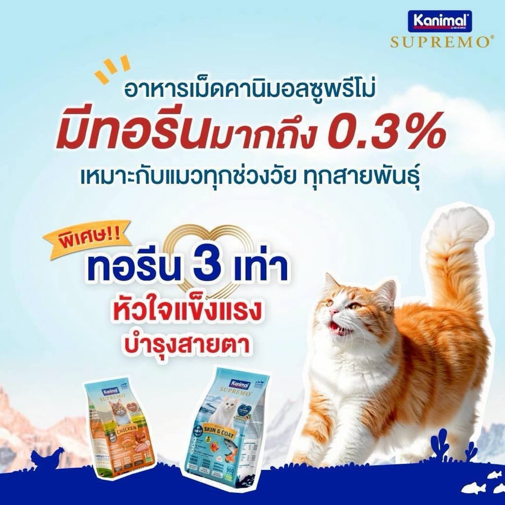 Kanimal Supremo คานิมอล ซูพรีโม อาหารแมว โฮลิสติก ปราศจากผลพลอยได้ ลดเสี่ยงโรคนิ่ว ขนาด 0.9-1 Kg - 3