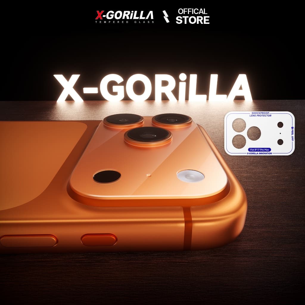 X-GORiLLA ฟิล์มกันรอยฐานเลนส์กล้อง สำหรับ iPhone 17Pro/17ProMax มีบล็อกช่วยติด ติดง่ายติดเองได้ - 6