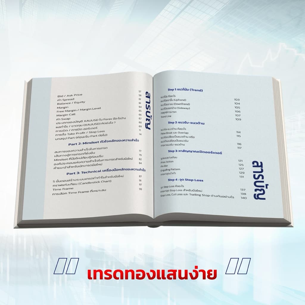 หนังสือ 5Steps เทรดทอง แสนง่าย จาก 0-1,000,000 ด้วยมือถือเครื่องเดียว - 5