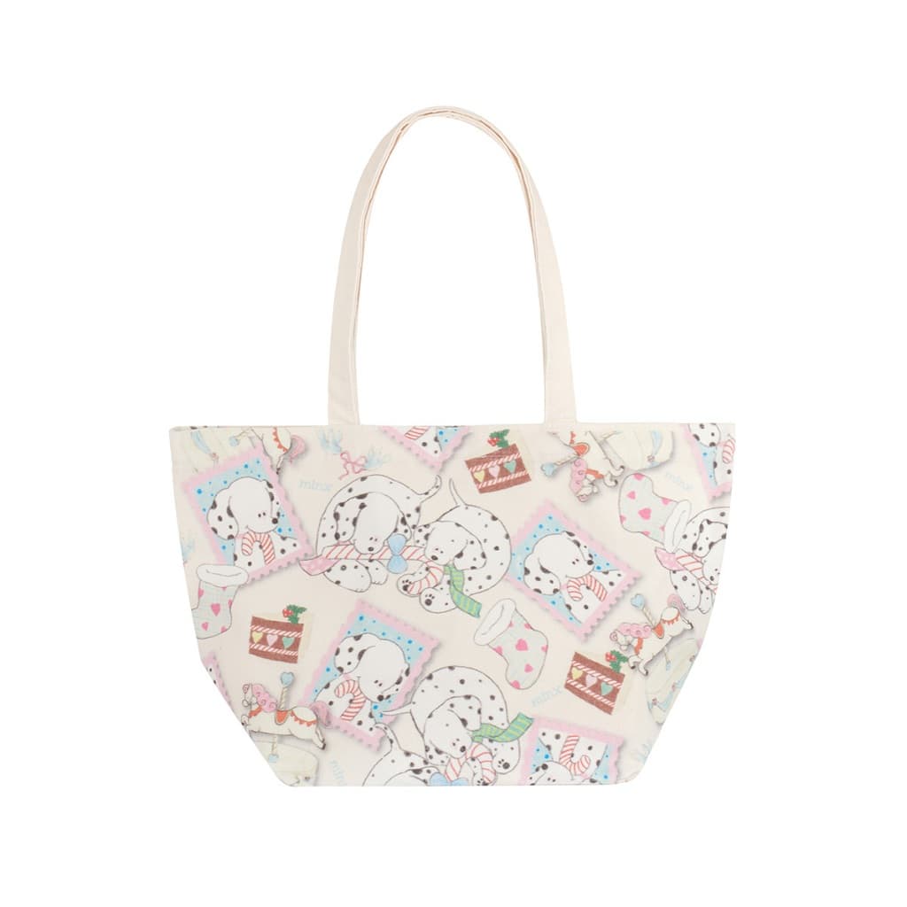 Jolly paws tote bag กระเป๋าผ้าลายน้องหมา