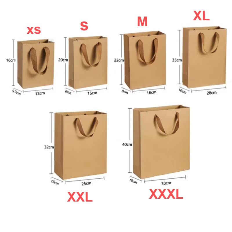 ถุงกระดาษคราฟท์หูหิ้วเชือก แข็งแรง ใช้ซ้ำได้ | ถุงของขวัญ งานแฮนด์เมด งานบุญ หลายขนาด พร้อมส่ง กรุงเทพ - 1