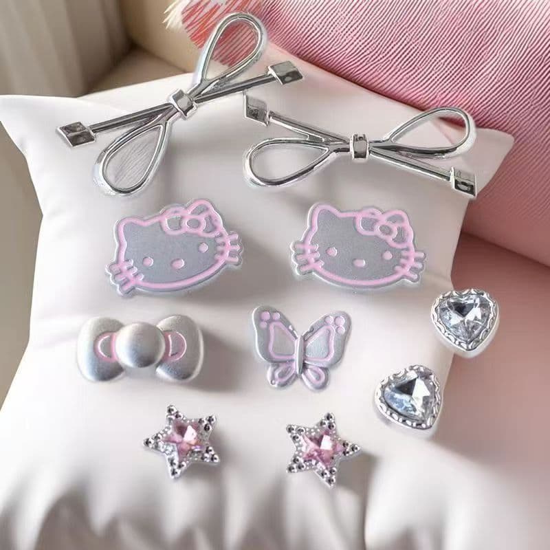 10 ชิ้น เช๊ตการ์ตูน ตุ๊กตาร้านไทย#จิบบิท#ติดรองเท้า#กระเป๋า#DIY น่ารัก อุปกรณ์เสริมจัดส่งทันที