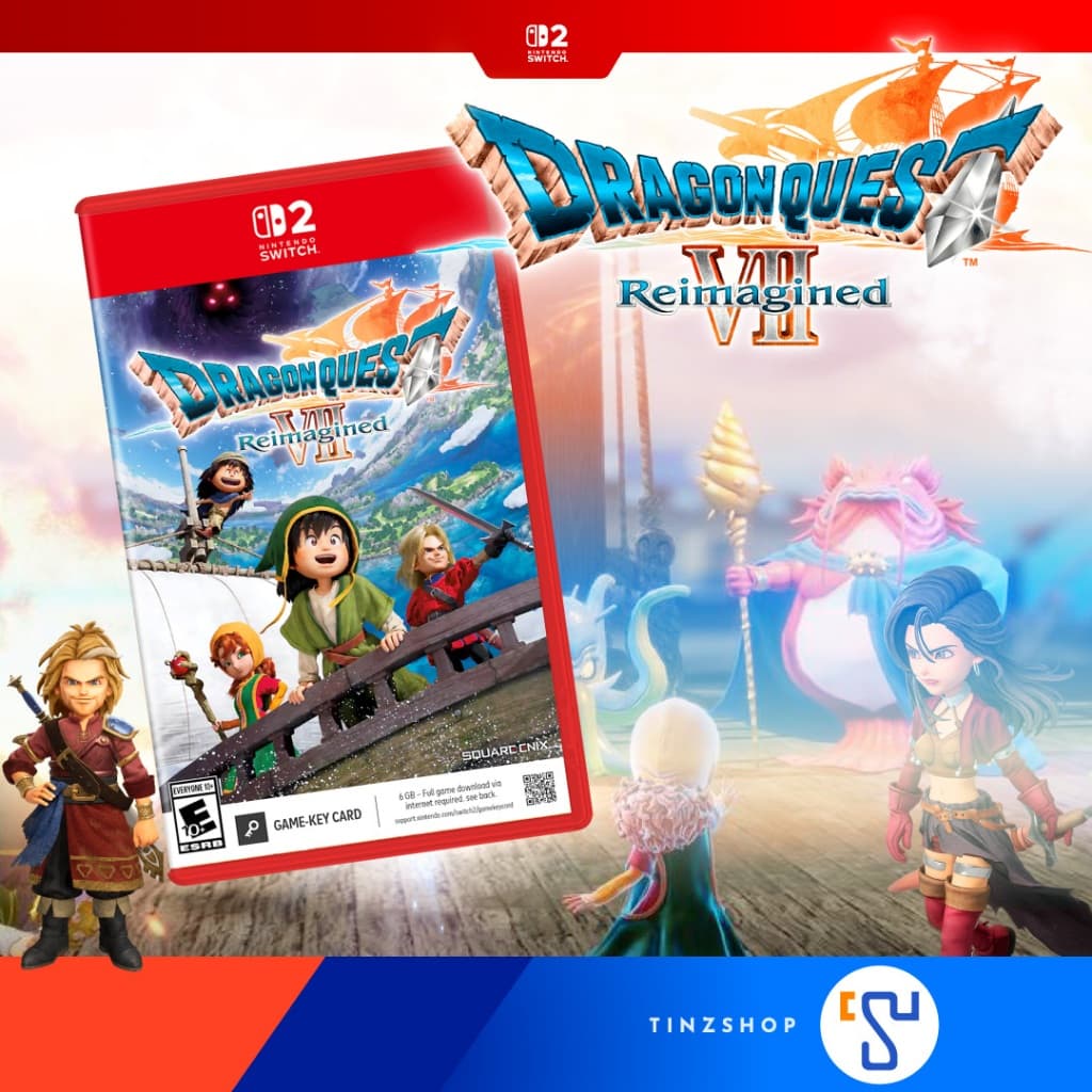 [ส่งด่วน] [Switch2] Nintendo Switch 2 Game Dragon Quest VII Reimagined Zone Asia (Game Key Card) / เกมใหม่ พร้อมส่ง