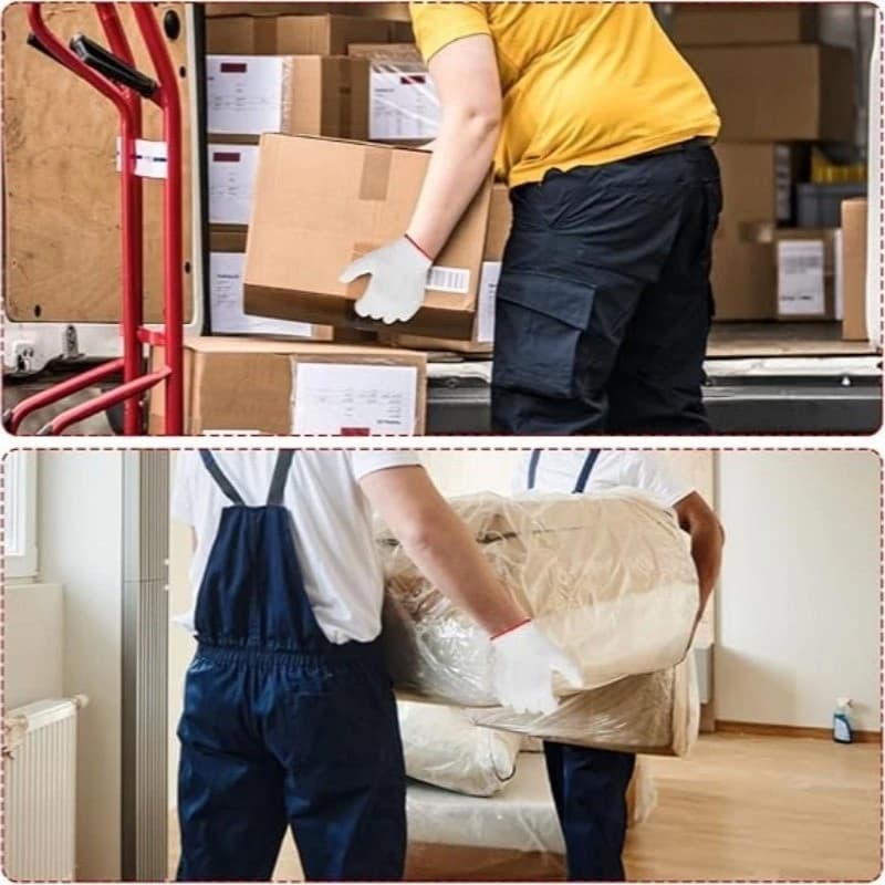 ถุงมือผ้าฝ้ายสีขาว ถุงมือผ้า ถุงมือทอผ้าฝ้าย ( 1 คู่) M - 1