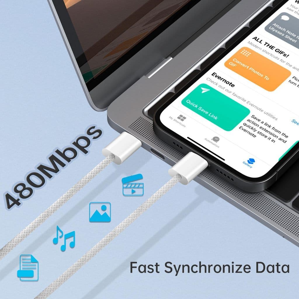สายชาร์จเร็ว+หัวชาร์จเร็ว PD 45W ชุดชาร์จ type-c Fast charge type c to Li รองรับรุ่น IP7 -17 PRO MAX - 5