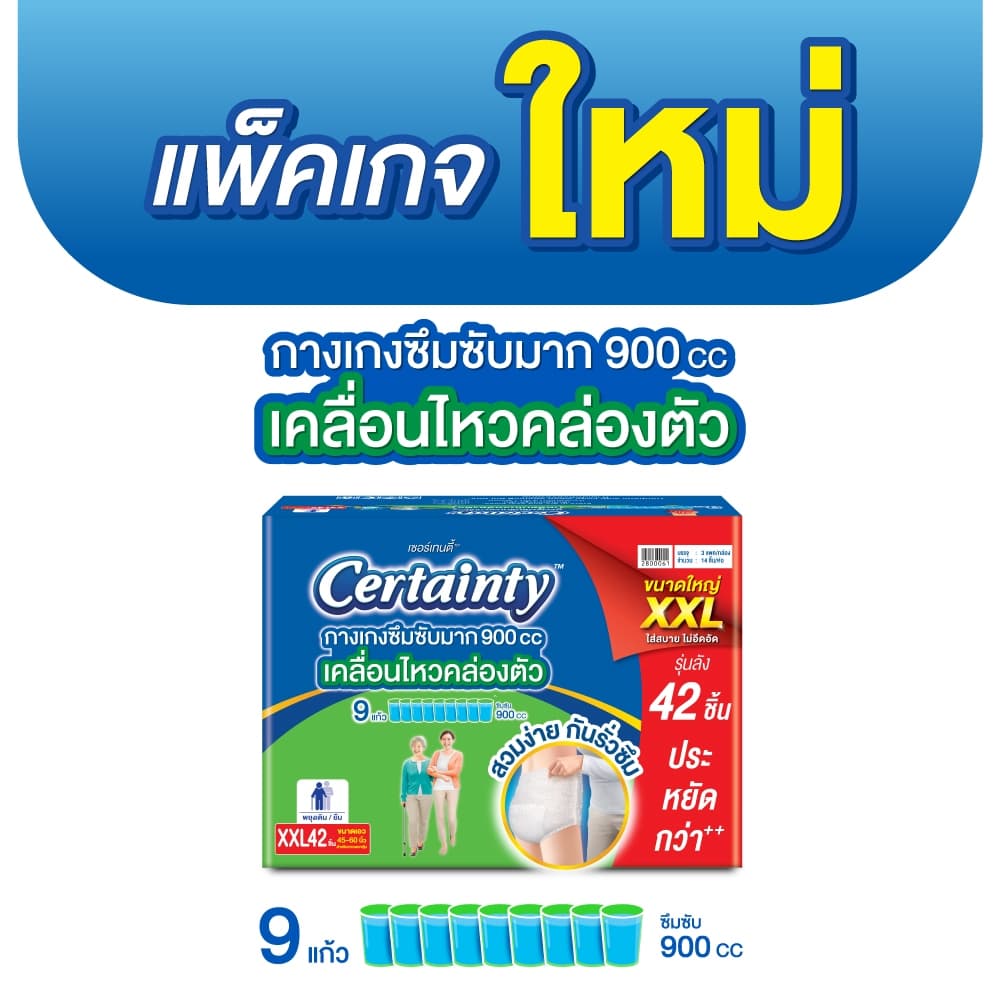 ใหม่! [ขายยกลัง] เซอร์เทนตี้ซุปเปอร์แพ้นส์ ลังซุปเปอร์เซฟ ไซส์ M-XXL x 3แพ็ค - 4
