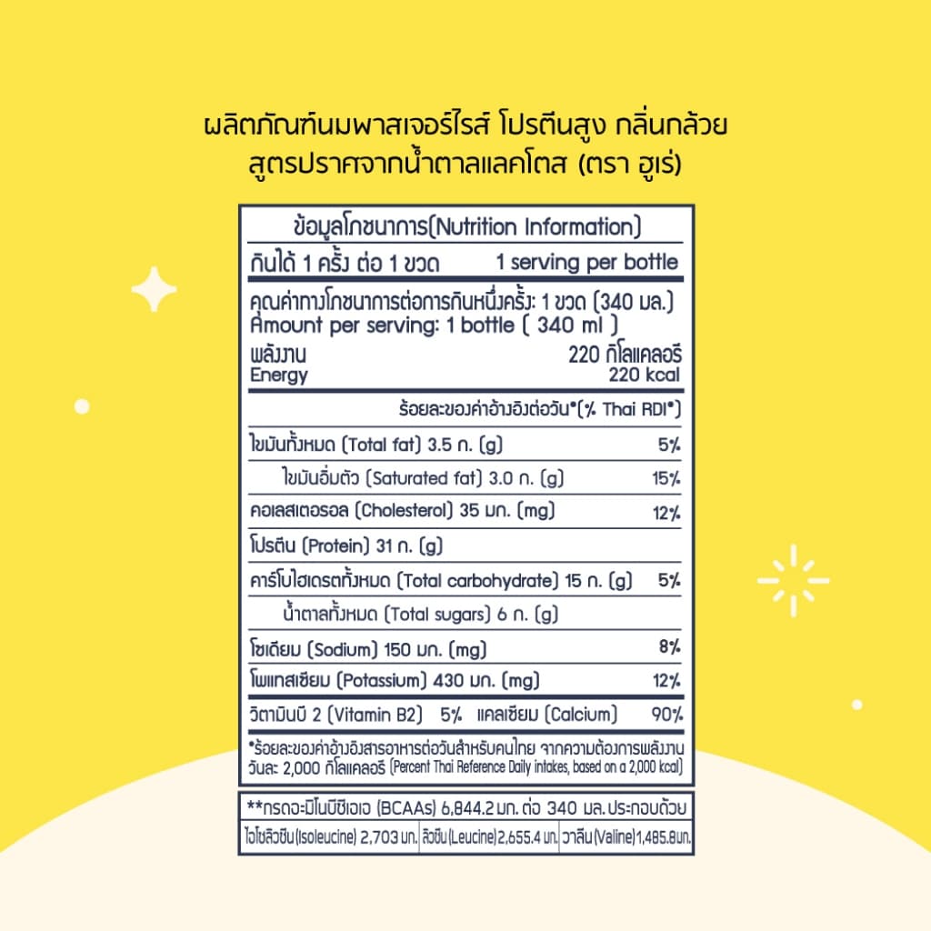 Hooray! Protein Shake Lactose Free นมโปรตีนสูตรเวย์ Pack 24 ขวด รอบส่งวันที่ 09-11 [BBF25/03/2026] - 3